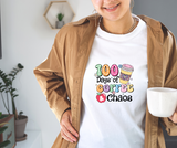 100 Days of Coffee Chaos Adult Tee Shirt