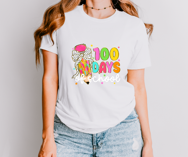 100 Days of School Adult Tee Shirt