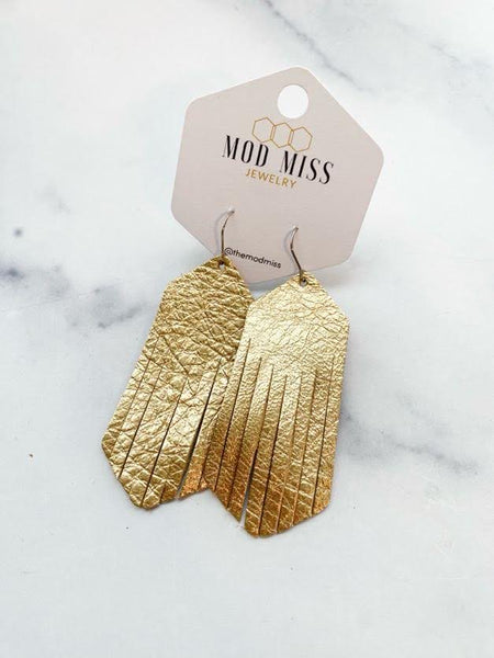 Metallic Fringe Earrings