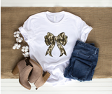 Camo Bow Adult Tee Shirt