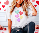 Candy Hearts Over It Adult Tee Shirt