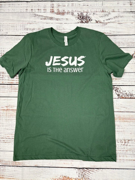 Jesus is the Answer Adult Tee Shirt