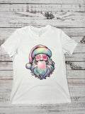 Bubble Gum Santa Adult Tee Shirt