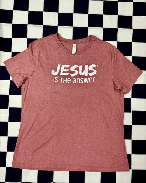 Jesus is the Answer Adult Tee Shirt