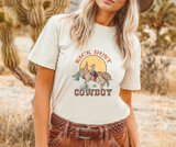 Kick Dust Cowboy Adult Tee Shirt