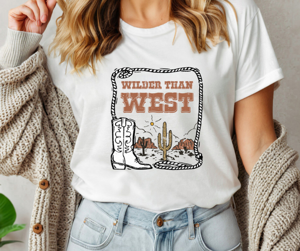 Wilder Than West Adult Tee Shirt