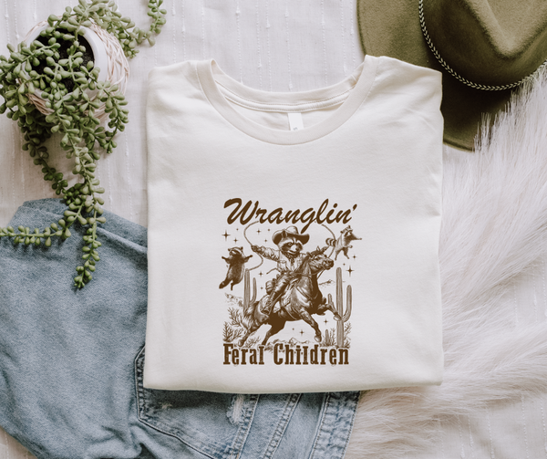 Wranglin Feral Children Adult Tee Shirt