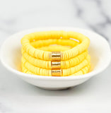 Heishi Color Pop Bracelet "Yellow"