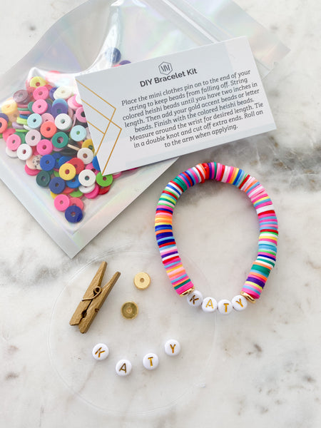 Color Pop Letter Bead Bracelet